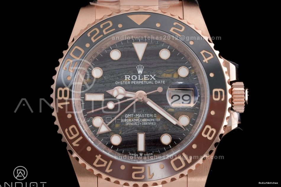 on Sh 861 Durable Dial RG Master GMT Best Iron ARF II Oyster Bracelet CHNR Edition Tiger 126715 0425